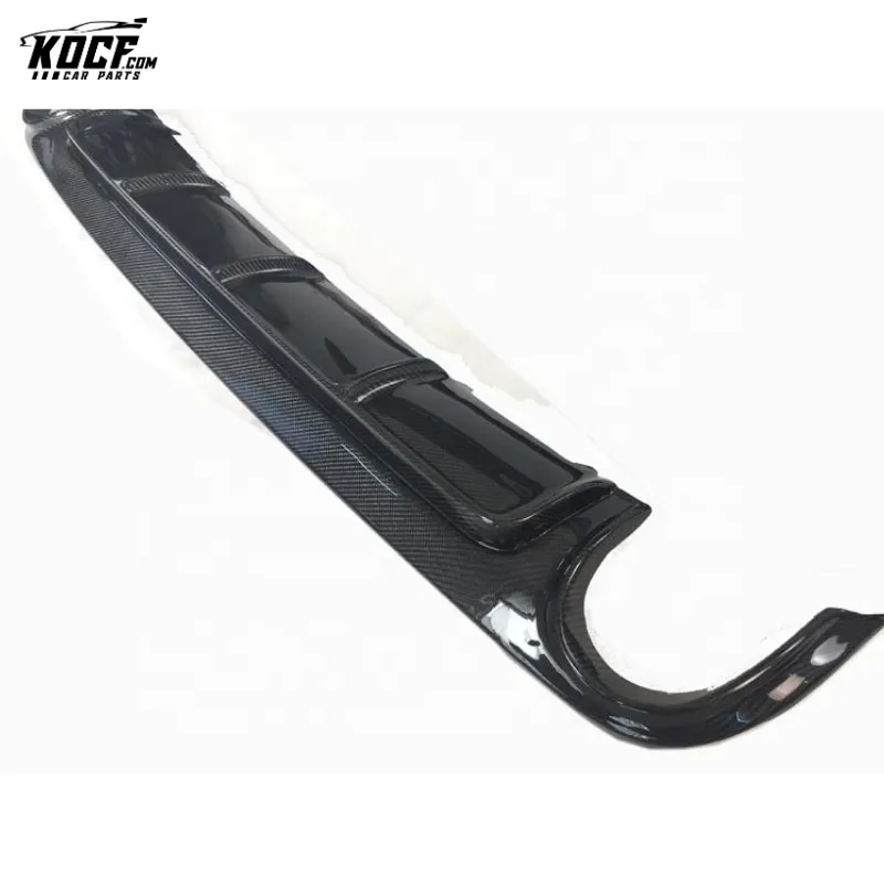 2008-2011 Fin style carbon fiber rear diffuser valance lip for VW PASSAT R36