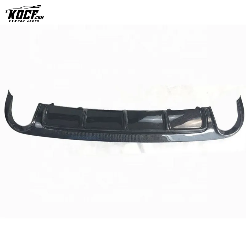 2008-2011 Fin style carbon fiber rear diffuser valance lip for VW PASSAT R36