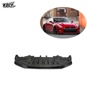 2012-2016 Front Bumper Lip With Brake Duct Spoiler Air Chin Body Kit NSM Style Carbon Fiber Fit For Nissan GTR R35