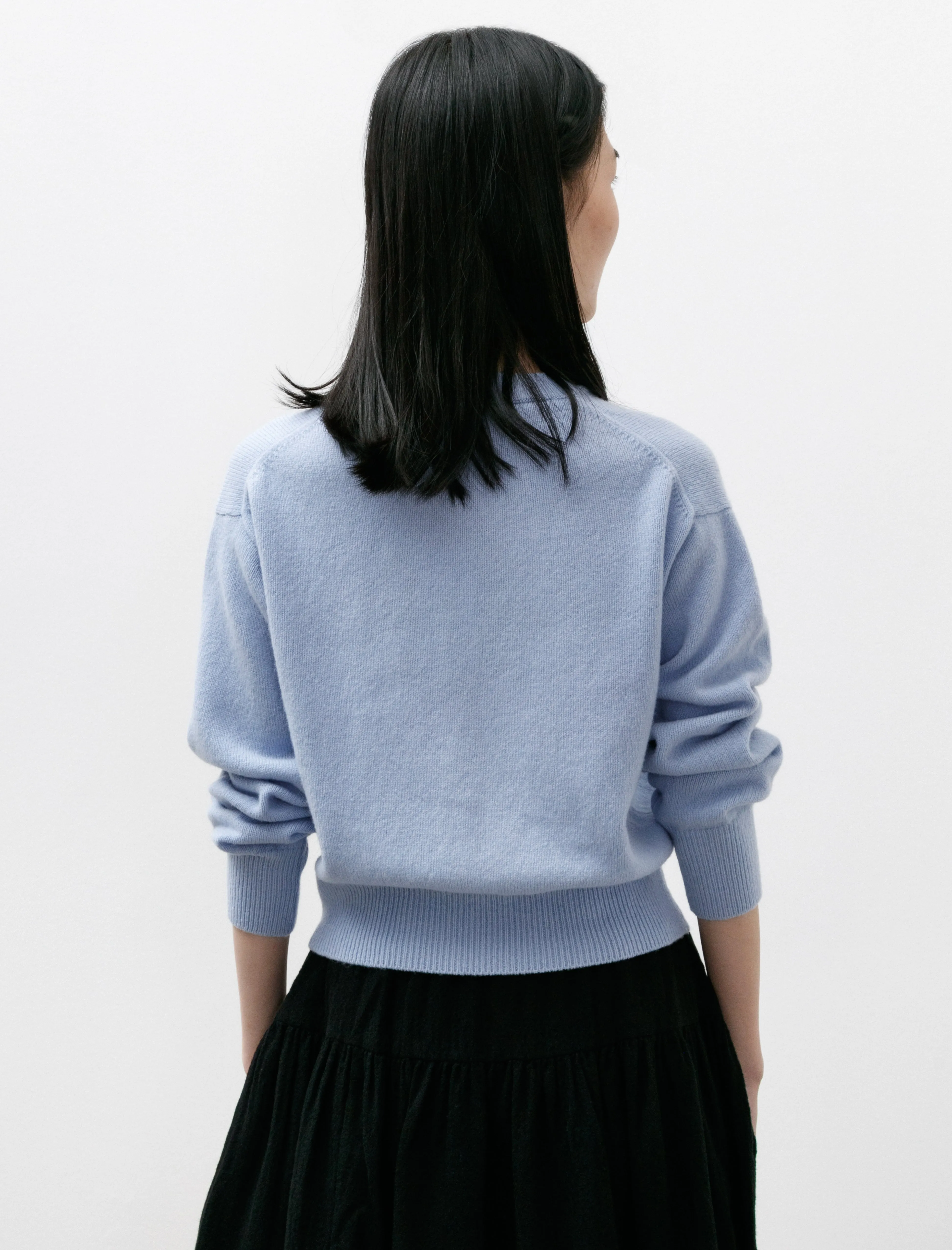 Ada Crewneck Cardigan Pale Blue