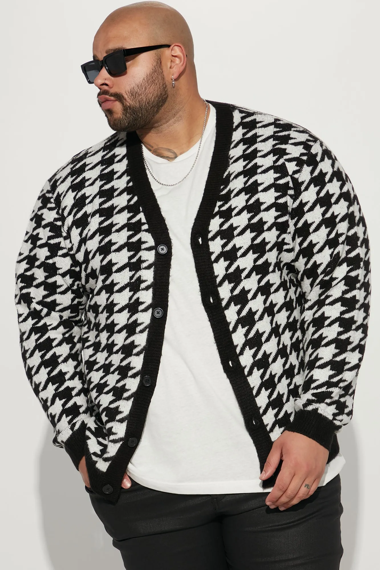 All Around Hound Cozy Cardigan - Black/White