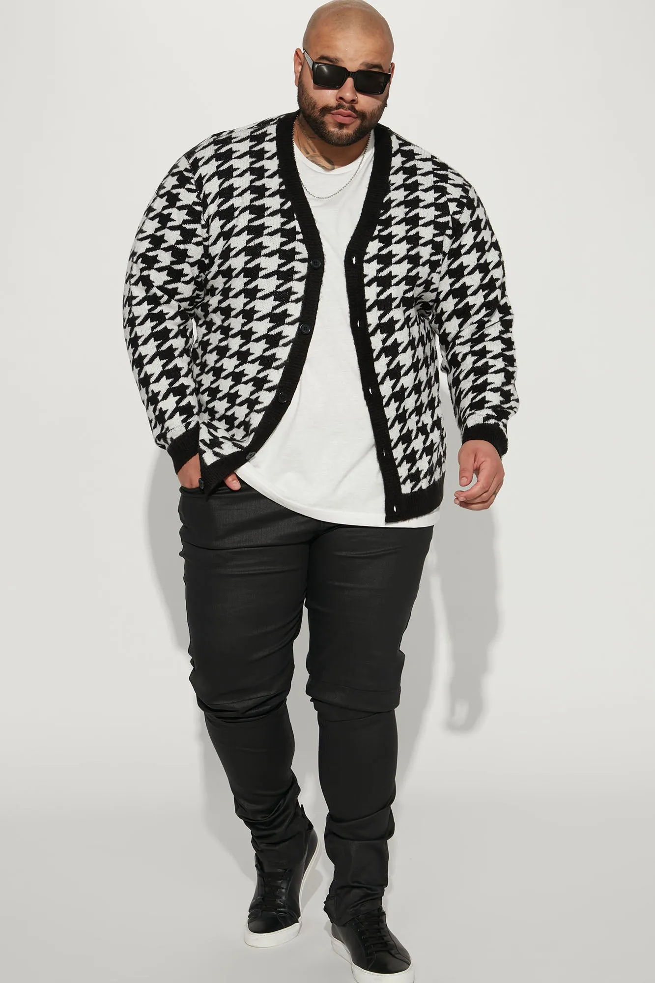 All Around Hound Cozy Cardigan - Black/White