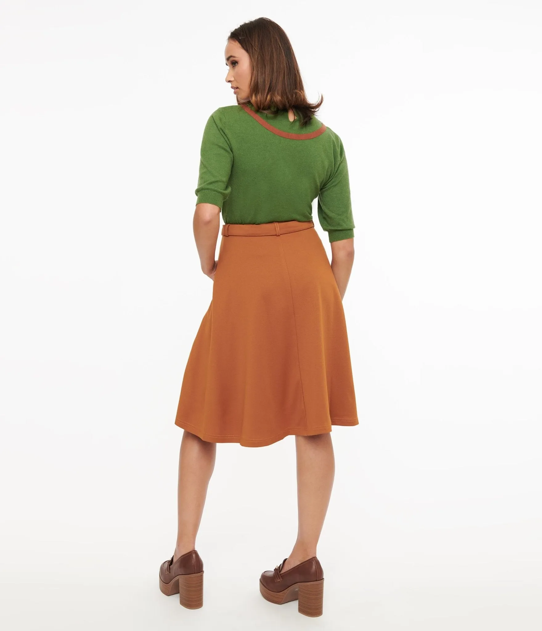 Amber Belted Midi Skirt