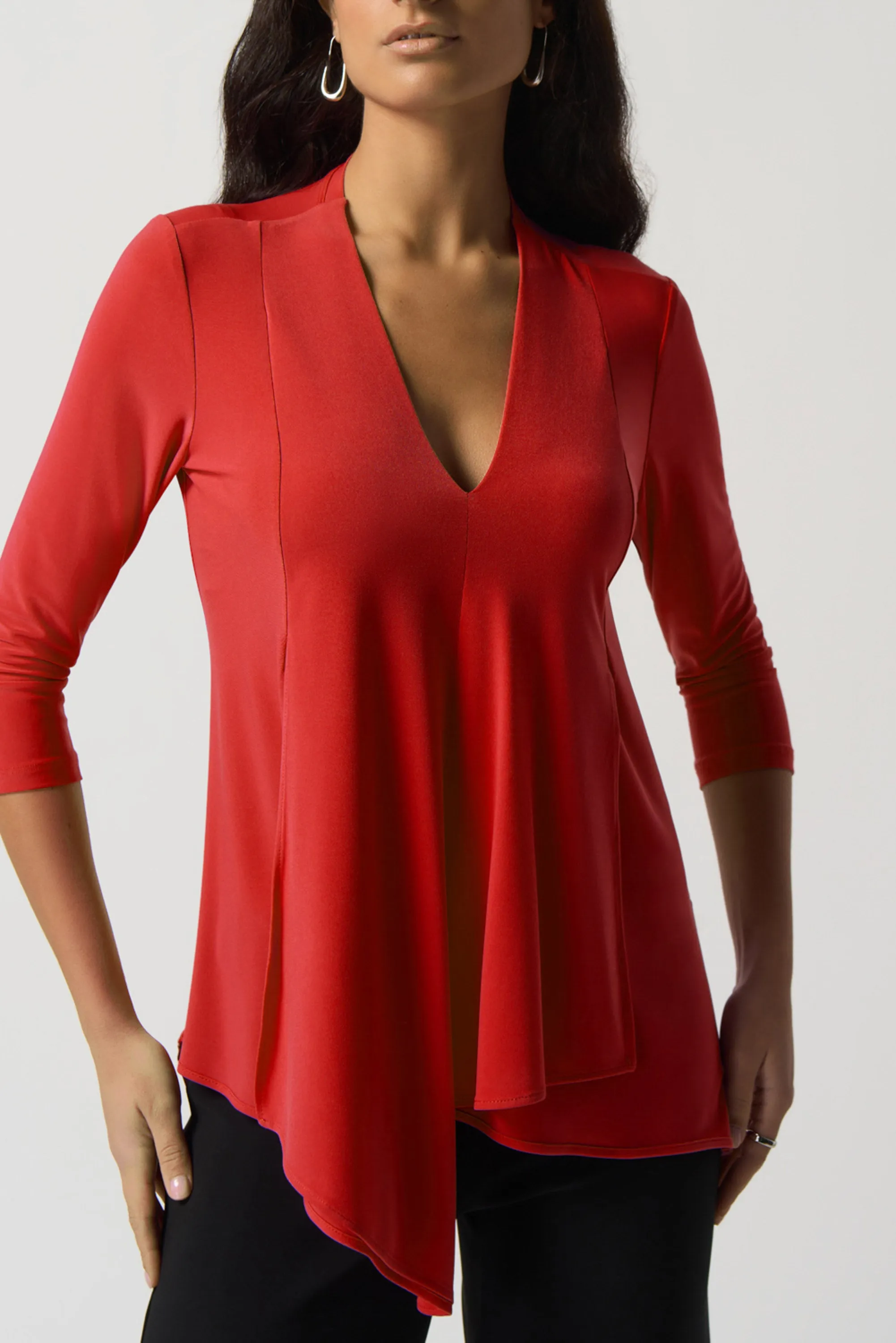 Asymmetrical 3/4 Sleeve Tunic