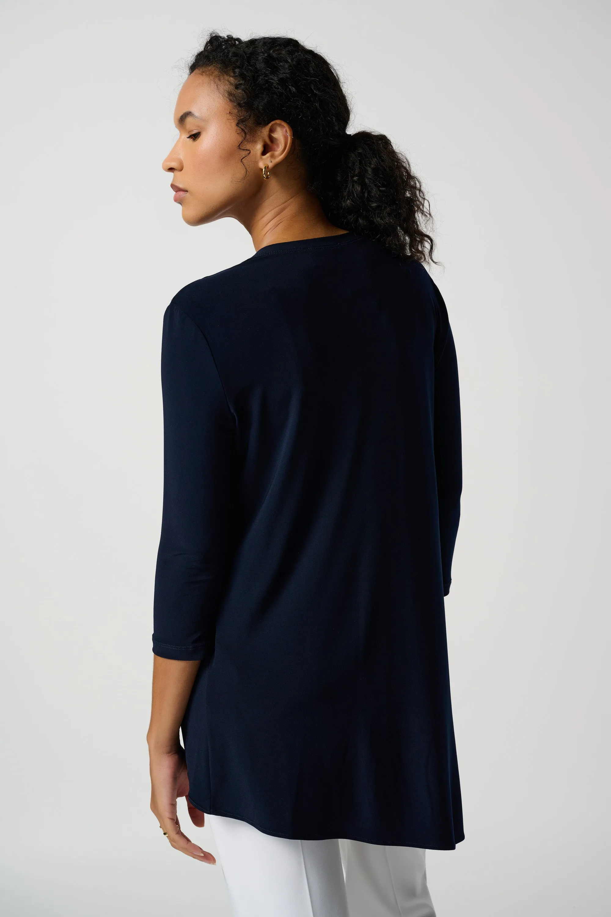 Asymmetrical 3/4 Sleeve Tunic