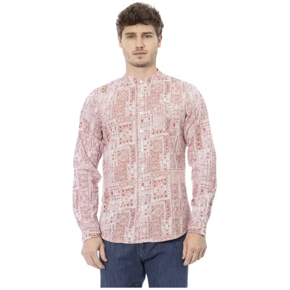 Baldinini Trend Red Cotton Men Shirt