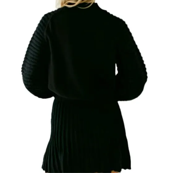 Black Mock Neck Sweater