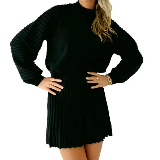 Black Mock Neck Sweater