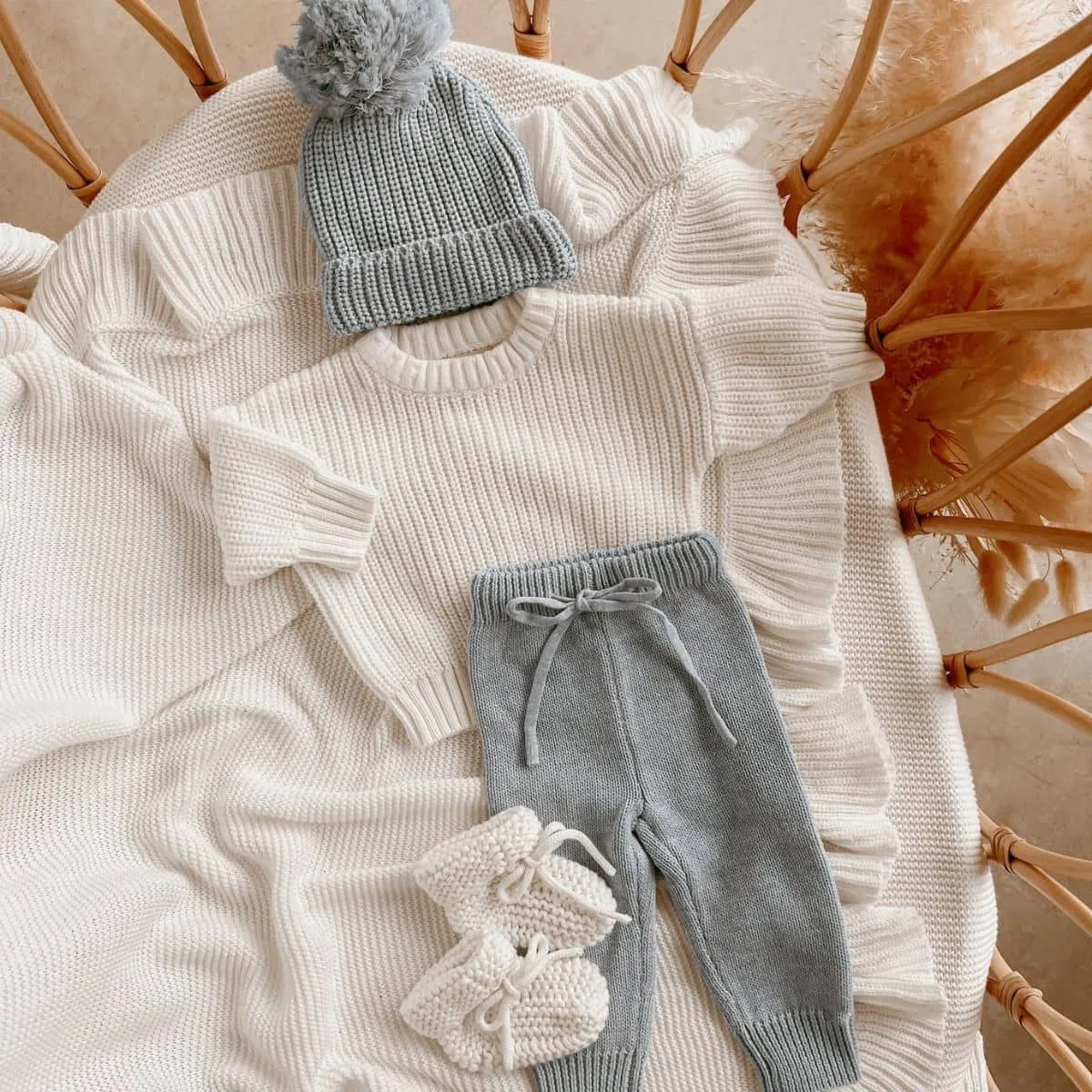 Blossom & Pear Mini Knit Sweater - Milk