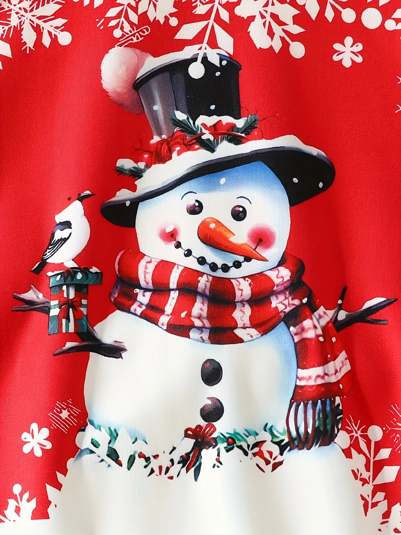 Christmas Snowman Graphic Print Boys Warm Sweatshirt: Thick And Cozy Top For Spring Fall Winter Season