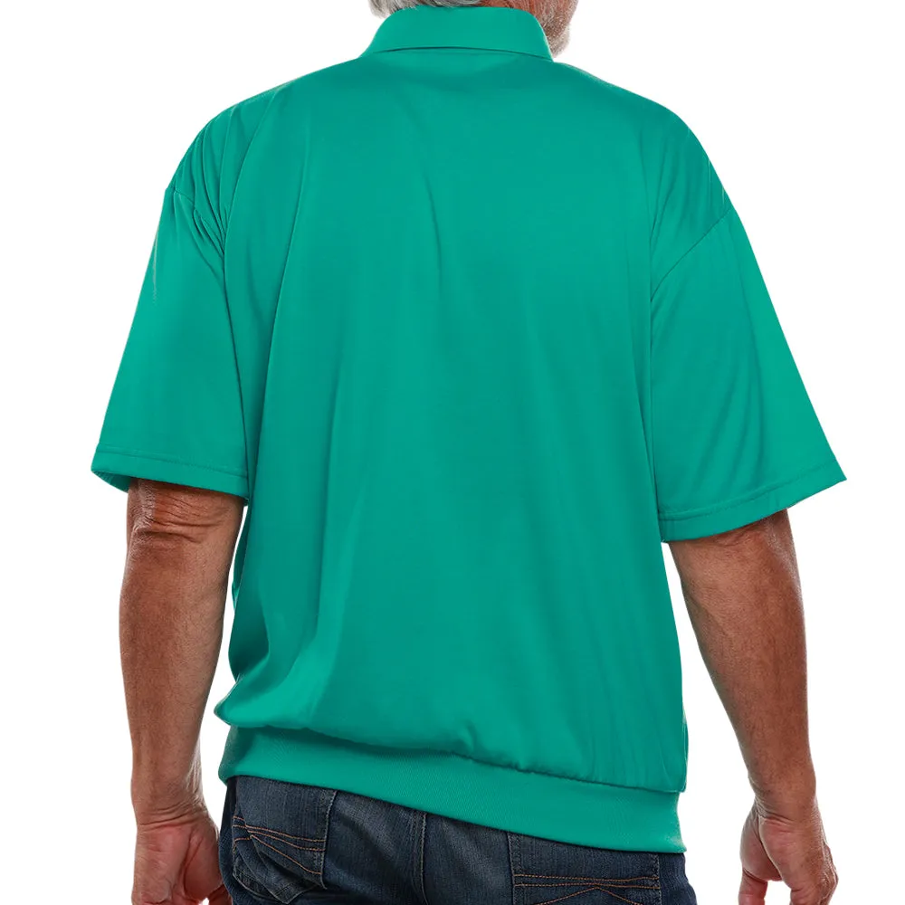 Classics by Palmland Big and Tall Short Sleeve Banded Bottom Shirt 6010-656BT Jade