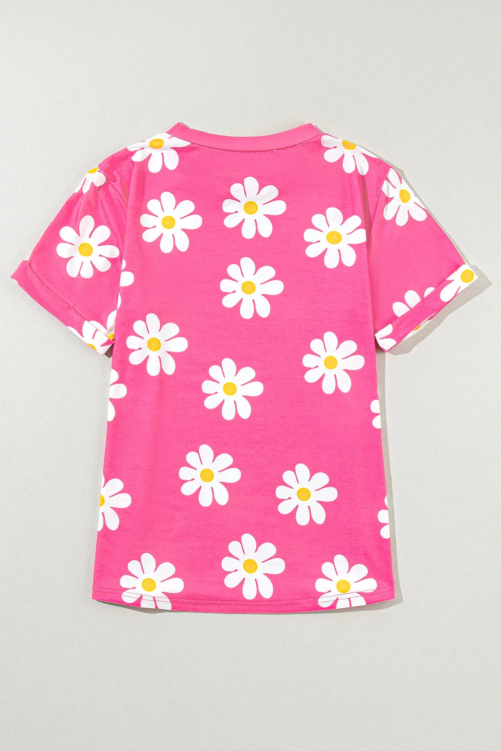 Daisy Printed Crewneck T Shirt