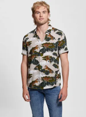 Eco Multi Short Sleeve Tiger Print Shirt