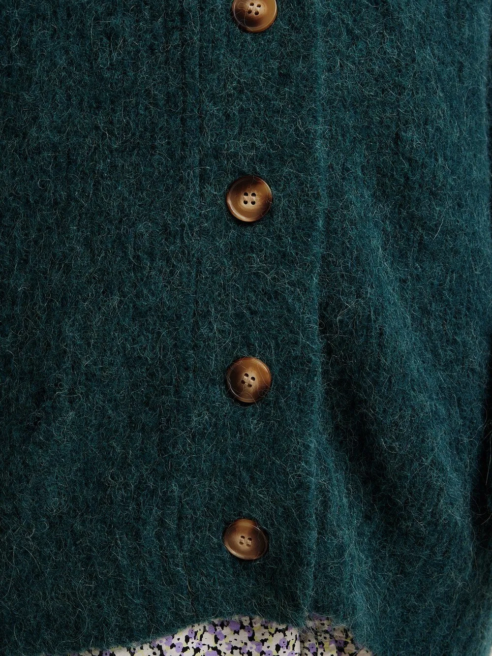 Edited knitted cardigan, dark green