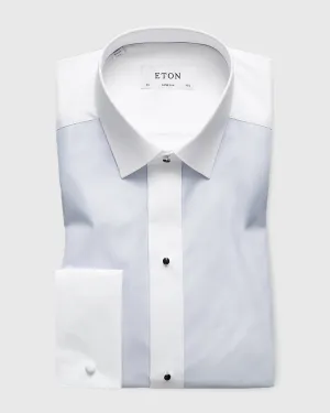 ETON 047588510 GREY-BLUE TUX SLIM FC SHIRT