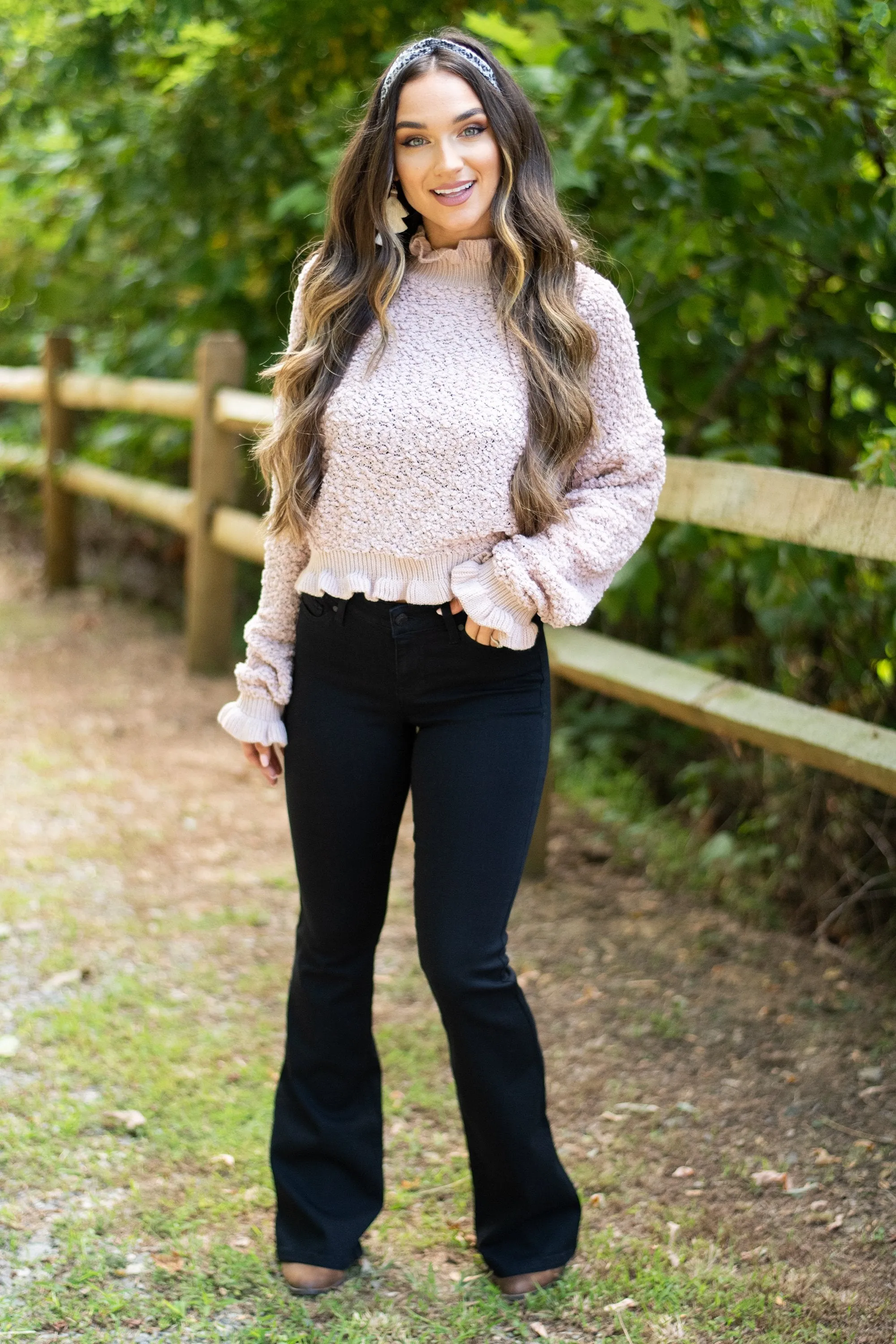 Feeling Feminine Rose Dust Pink Popcorn Sweater