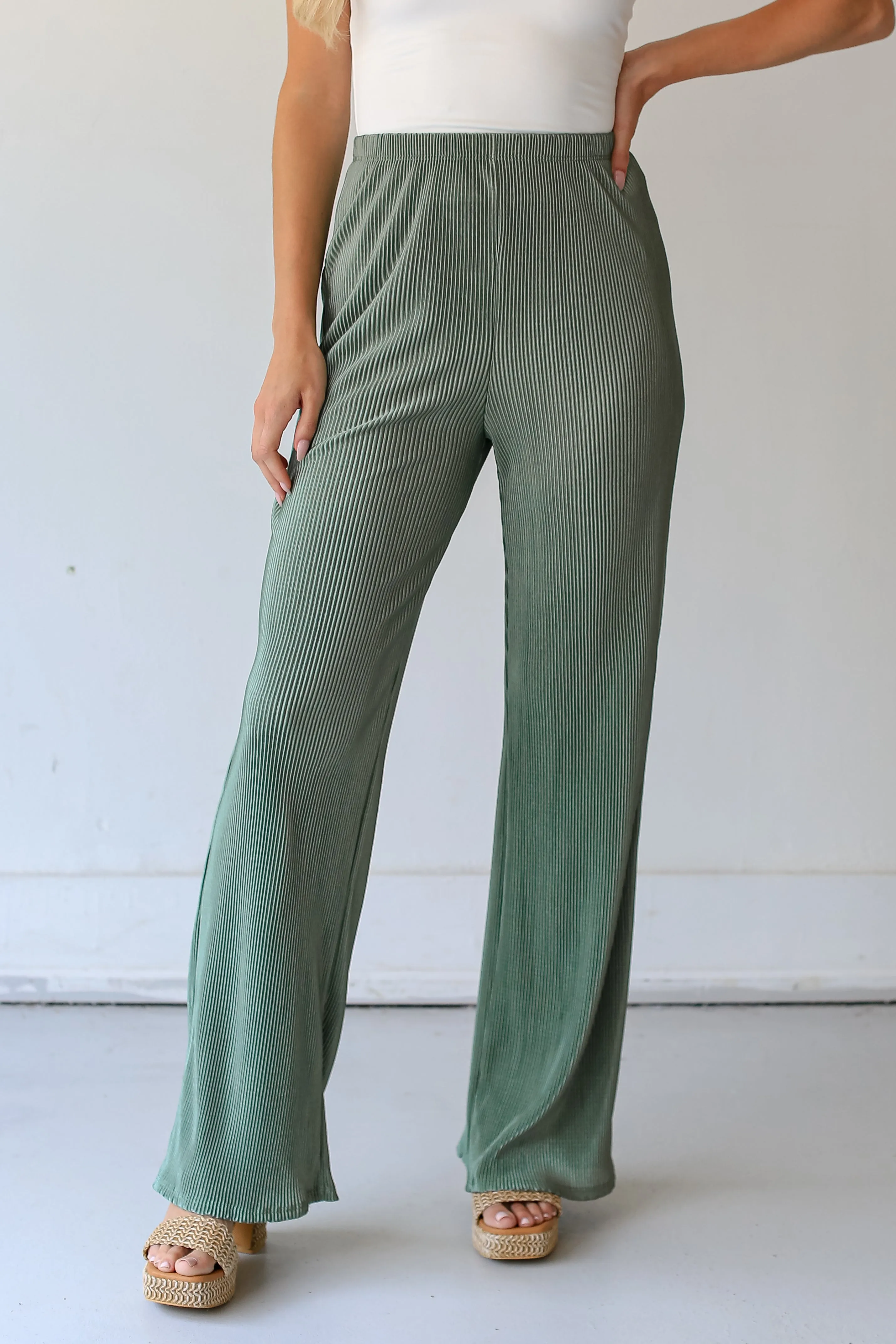 FINAL SALE - Divinely Dynamite Plisse Satin Pants