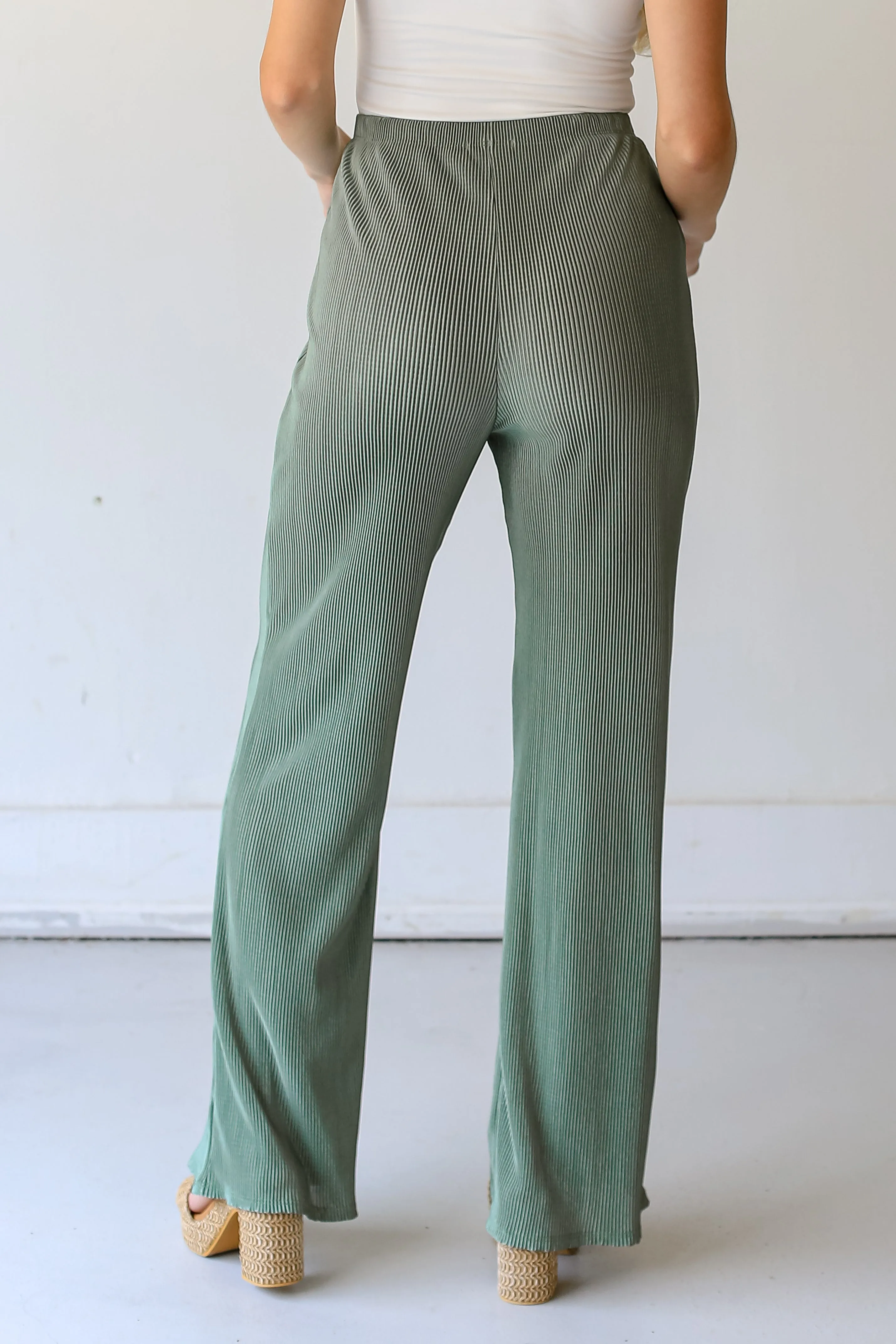 FINAL SALE - Divinely Dynamite Plisse Satin Pants