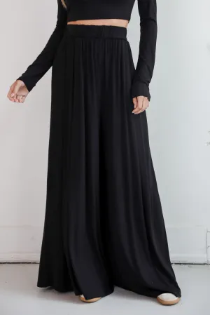 FINAL SALE - Expert Charm Black Wide Leg Pants - DU DEAL