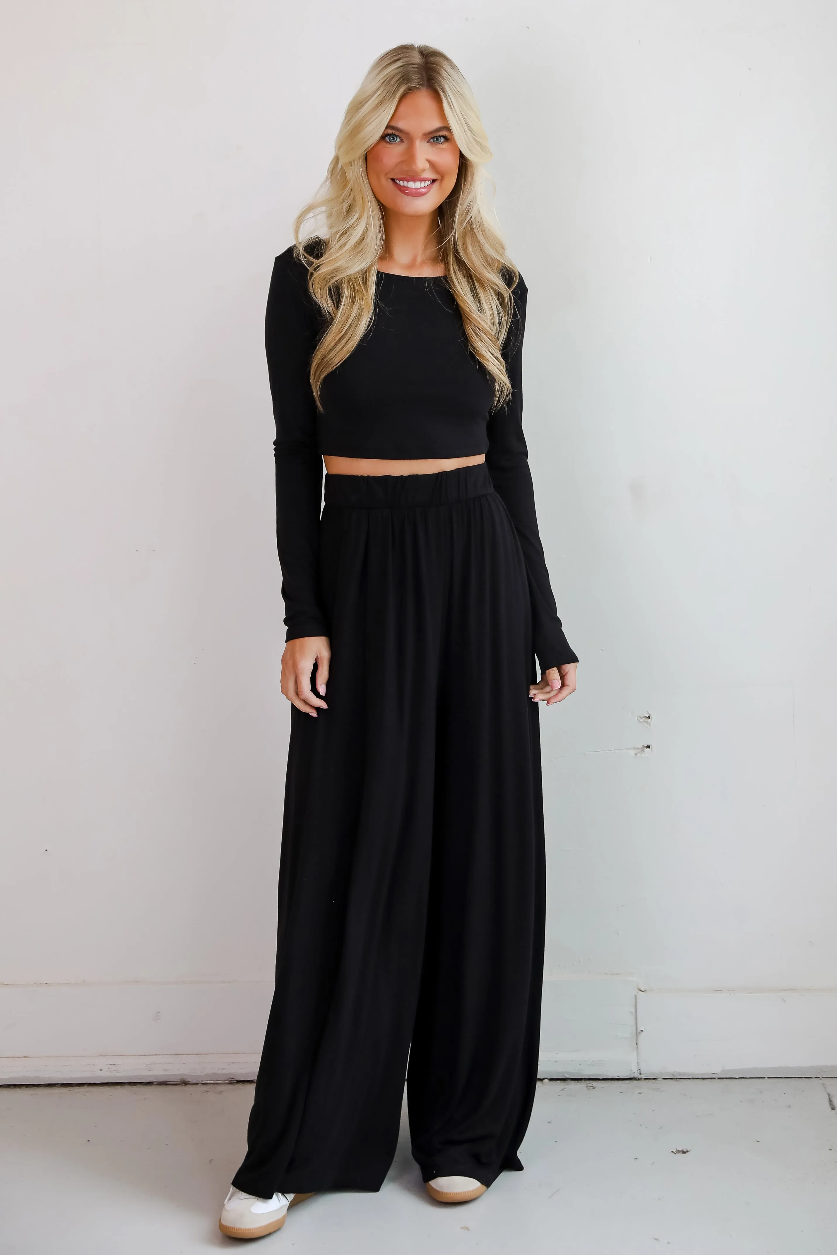 FINAL SALE - Expert Charm Black Wide Leg Pants - DU DEAL