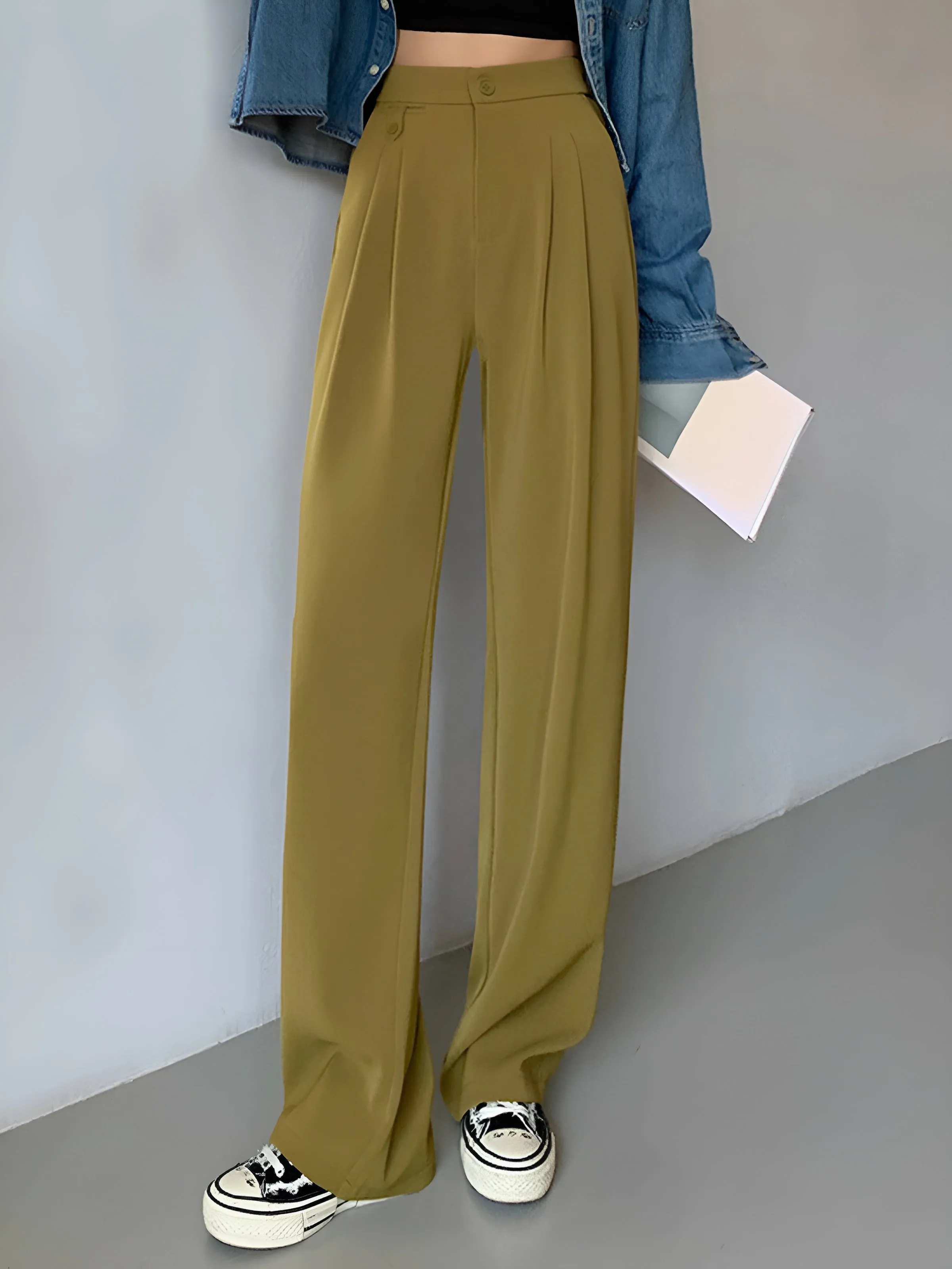 Flowy High-Waisted Palazzo Wide-Leg Pants