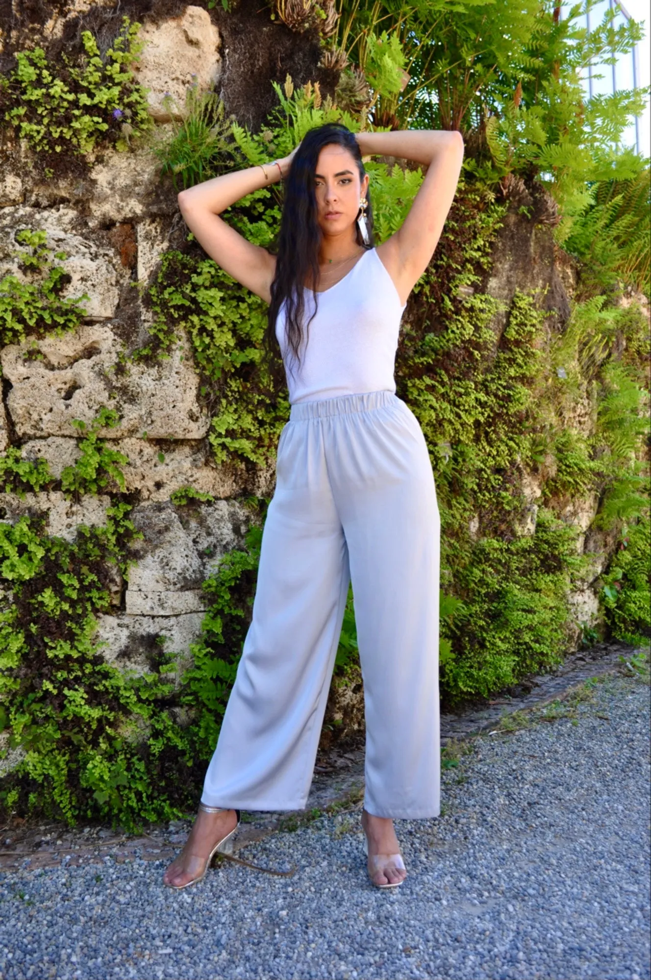 FLOWY PANTS SKY BLUE