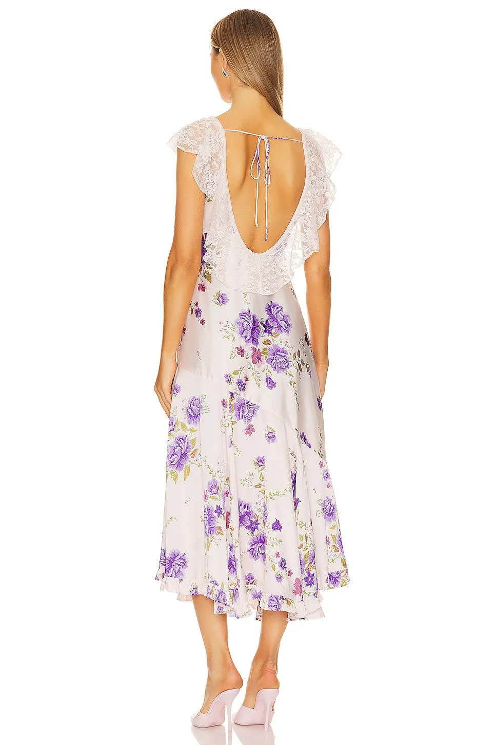 Free People Warm Hearts Midi Dress, Ivory Combo