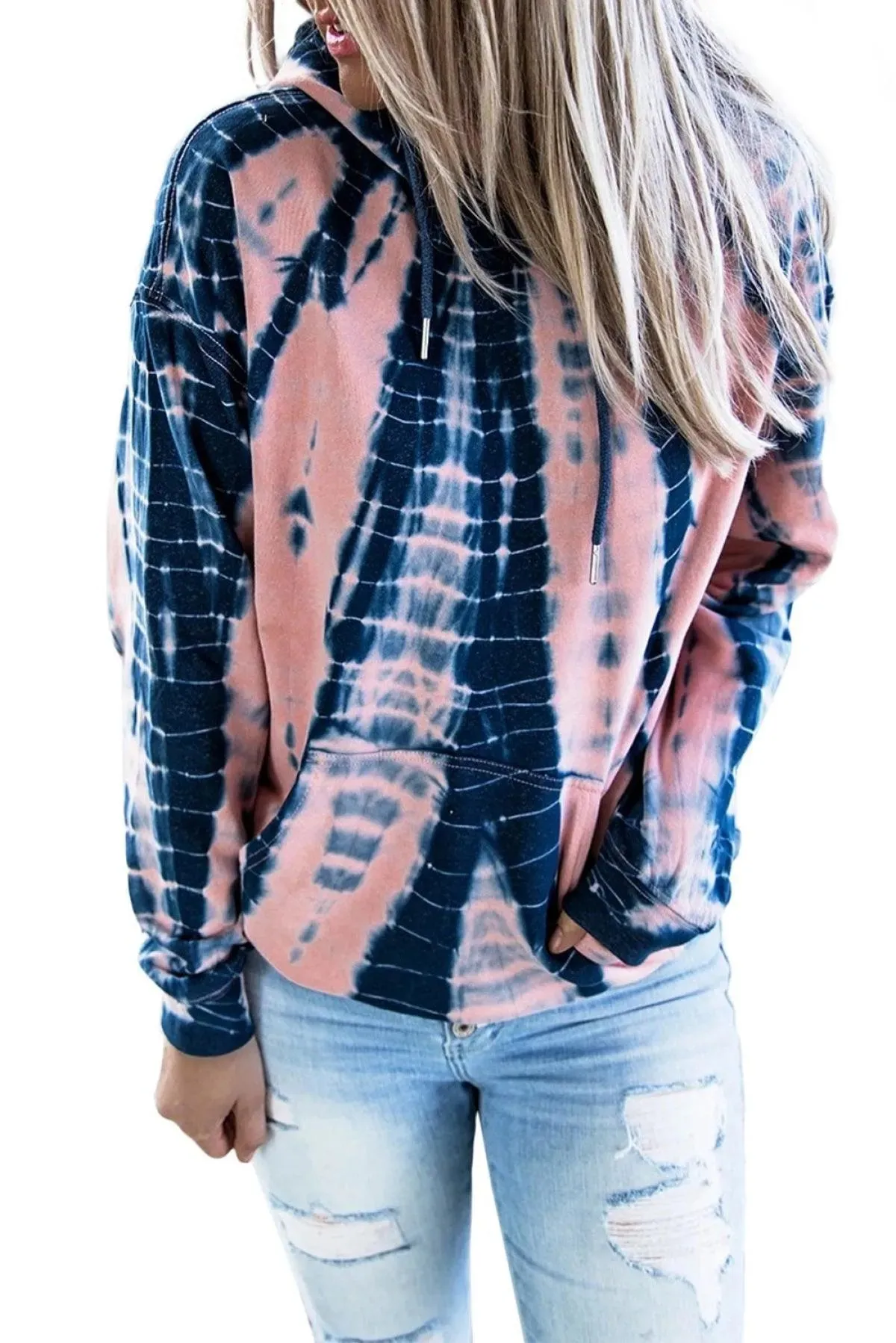 Get Cozy Tie-Dye Print Pullover Hoodie - Perfect for Ladies!