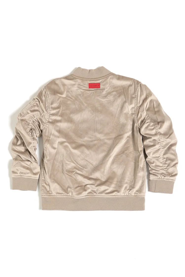 Haus of JR ASA Velour Bomber Tan