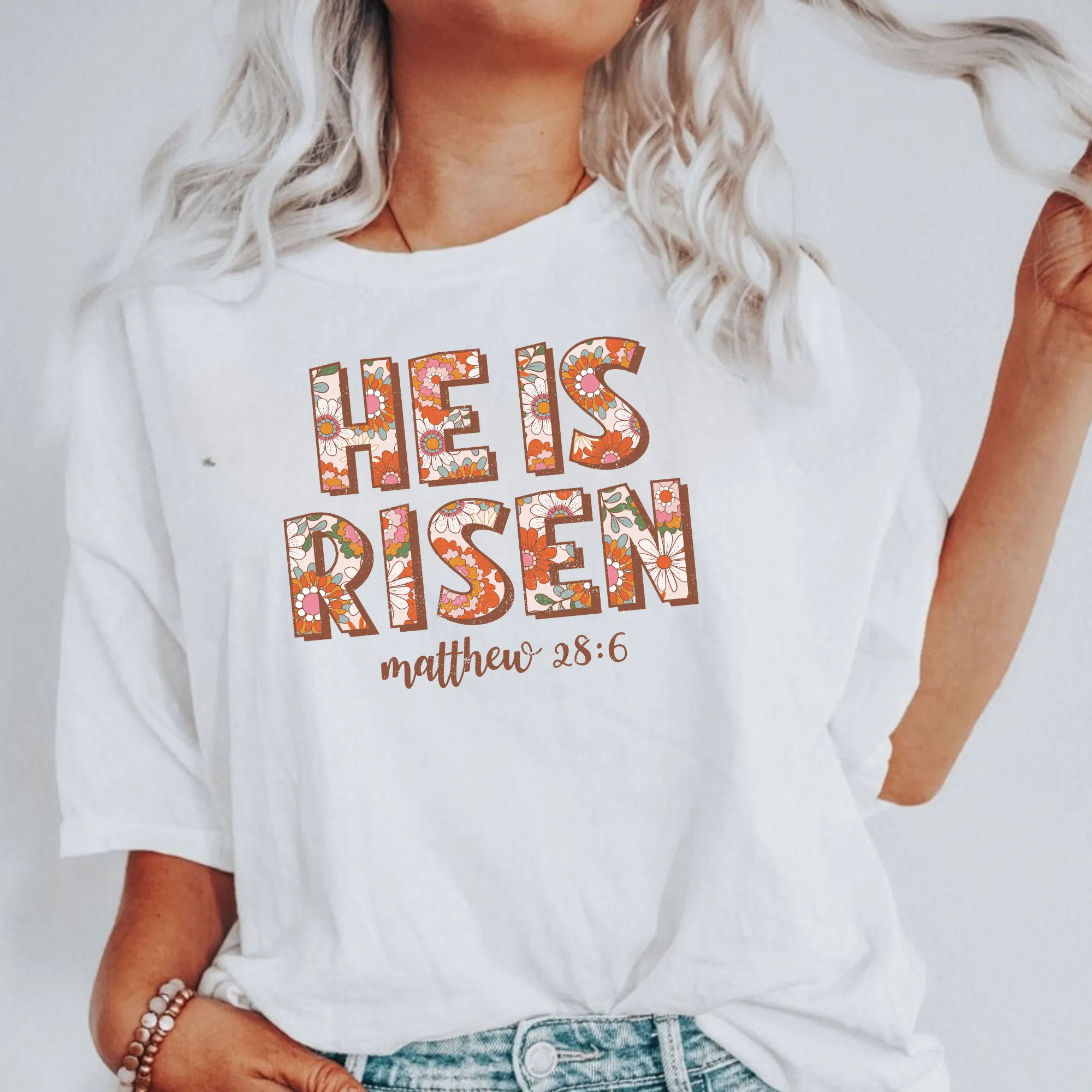 He Is Risen | Christian Easter Shirt for Women