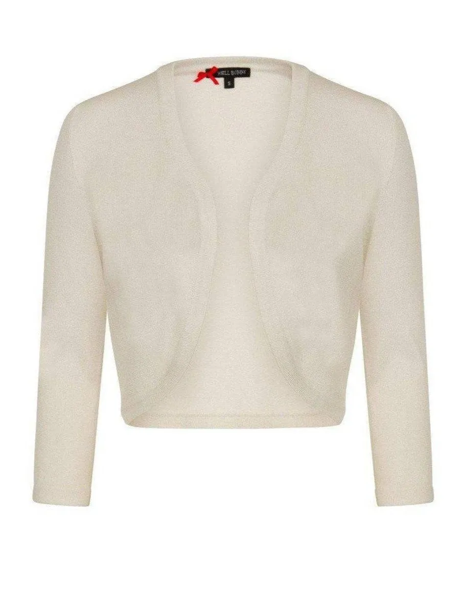 HELL BUNNY MAGGIE BOLERO IVORY