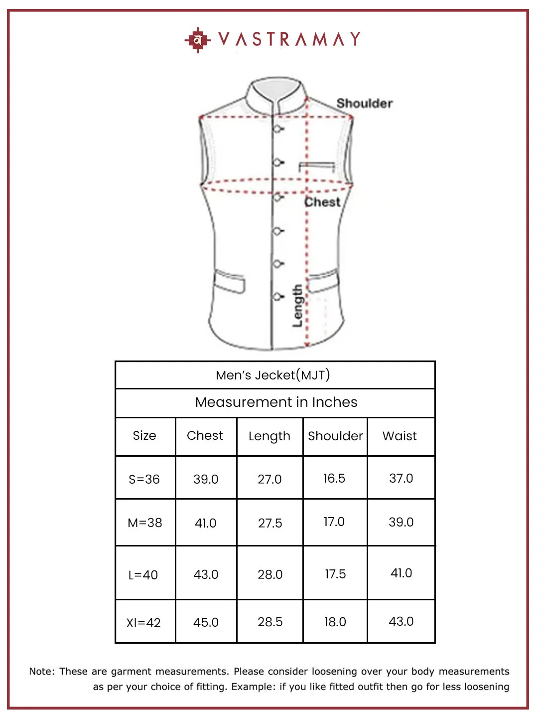 Jashvi Men's -  Nehru Jacket