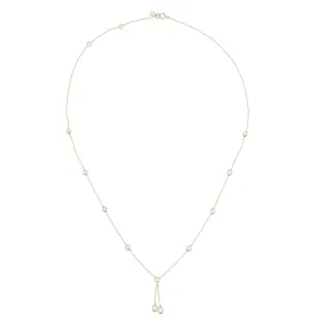 Kisa Rainbow Moonstone Necklace, 18K Gold