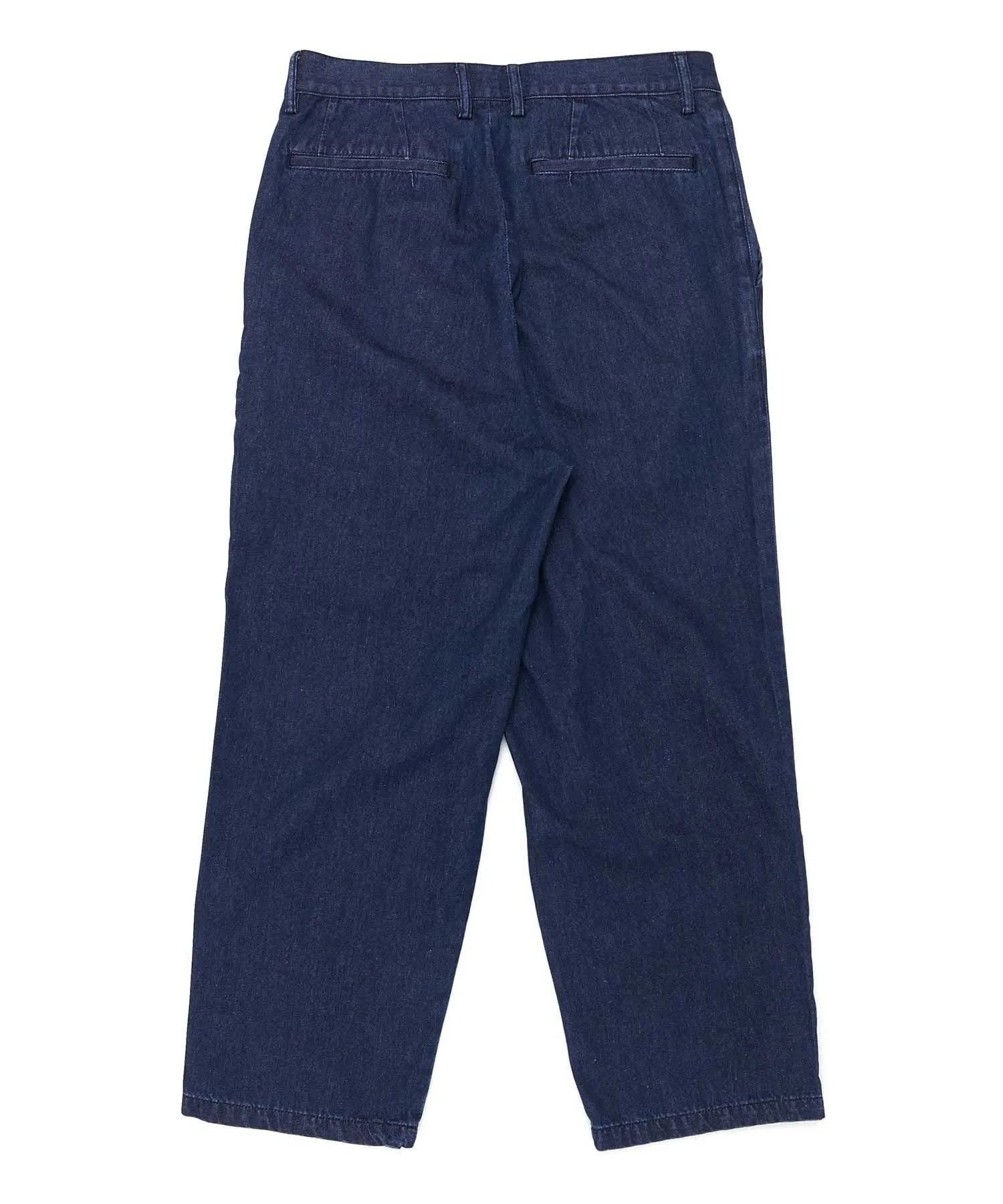 LIGHT DENIM TUCK PANTS