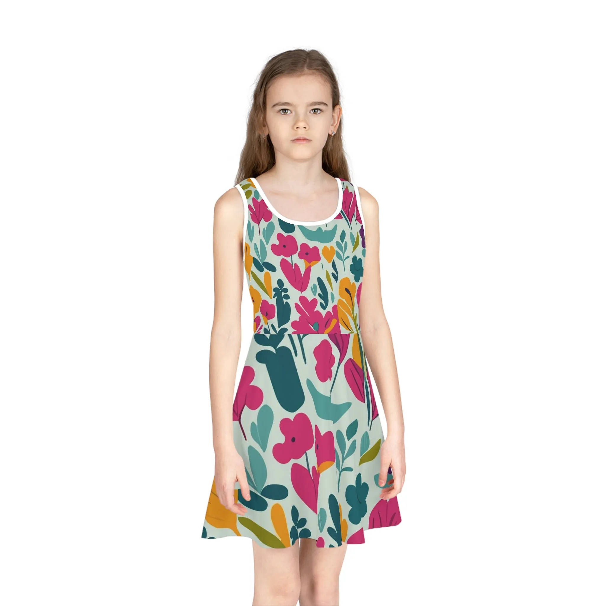 Light flowers - Inovax Girl's Sleeveless Sundress