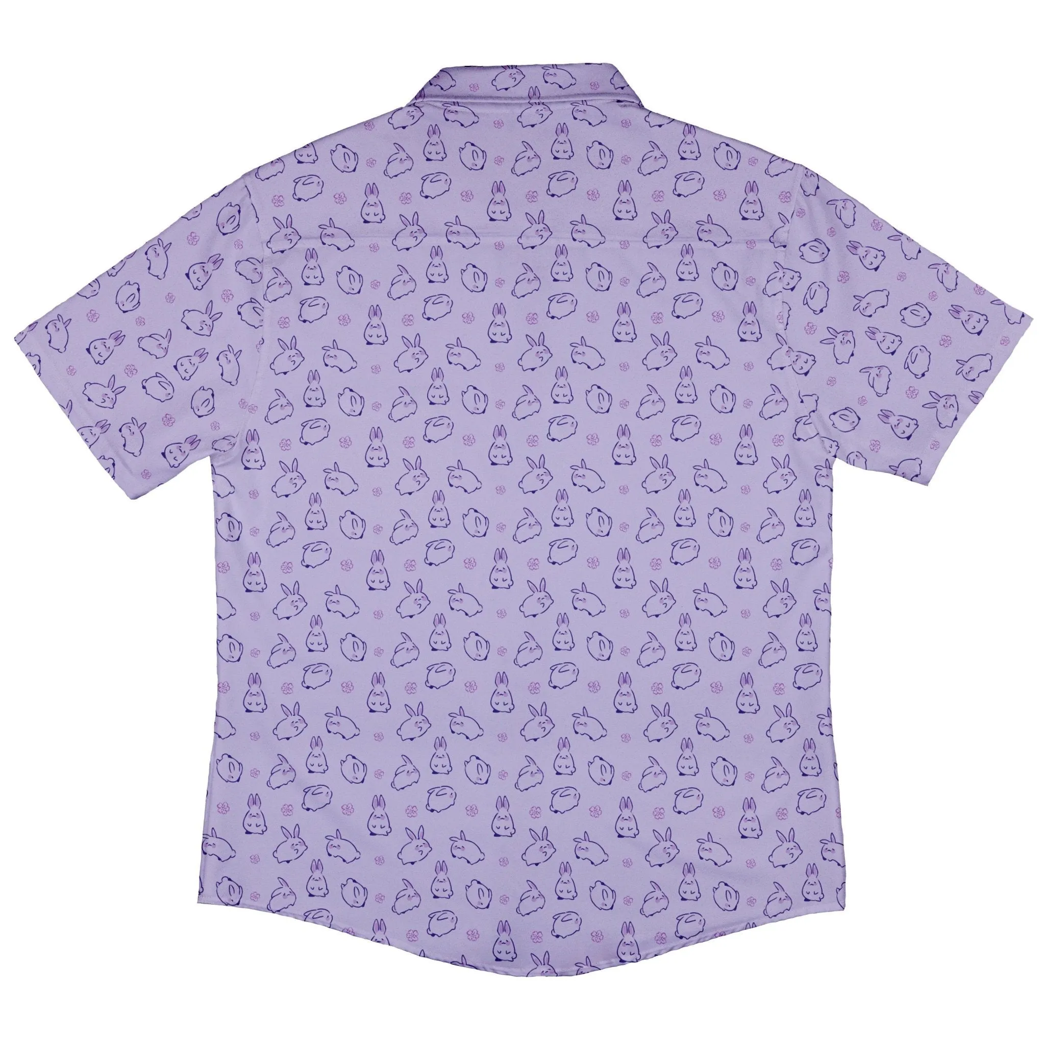 Lilac Anime Bunnies Button Up Shirt