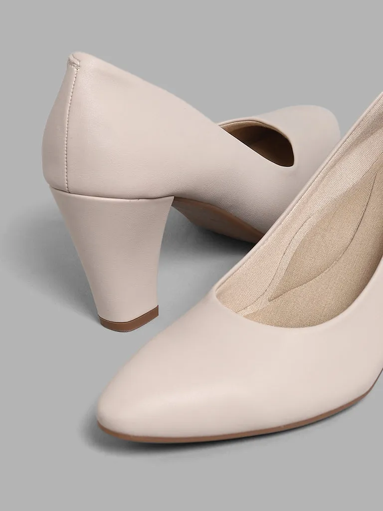 LUNA BLU Cream Pump Heel Shoes