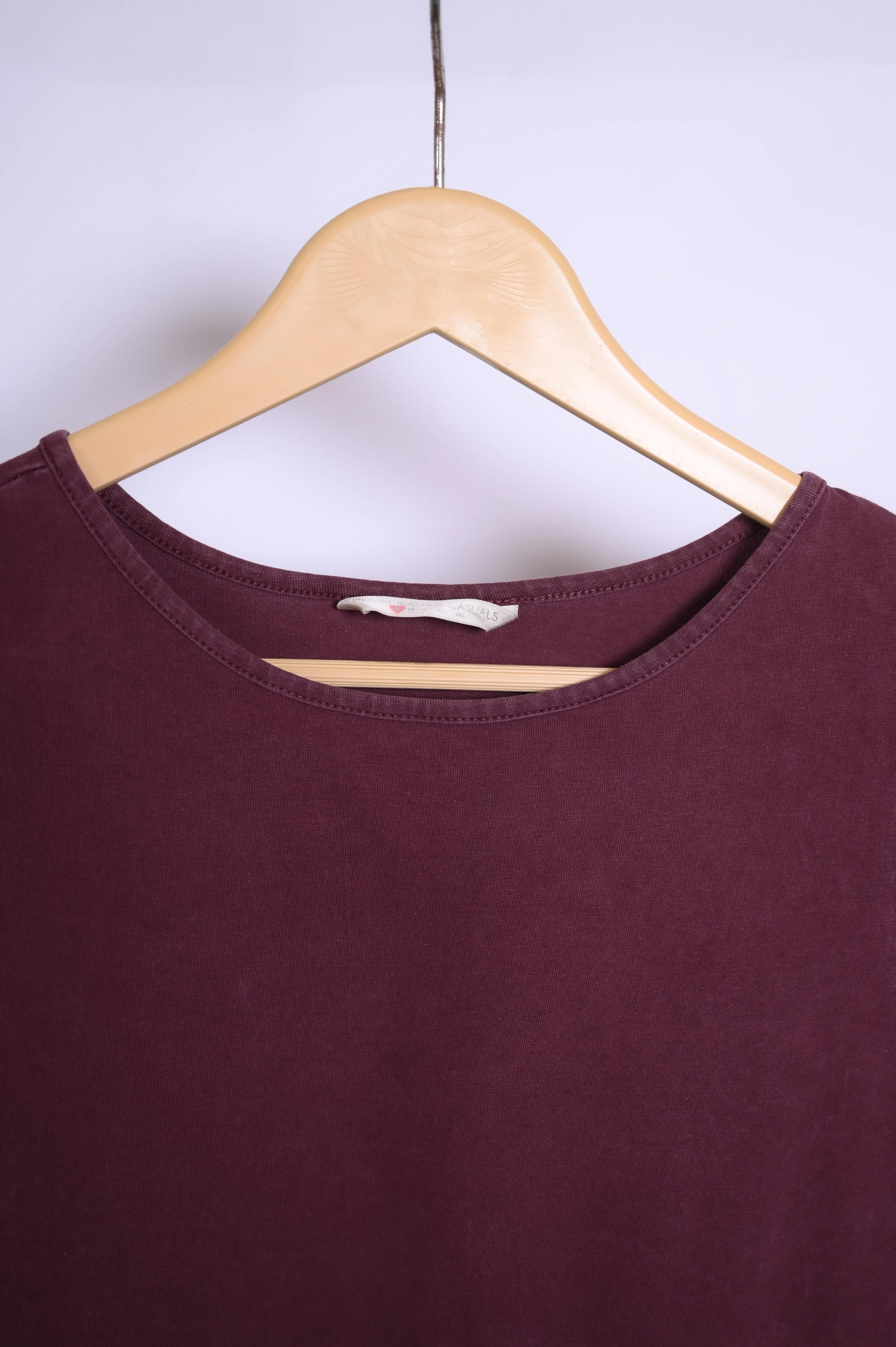 Maroon Denim Jeans Crop Top – Small