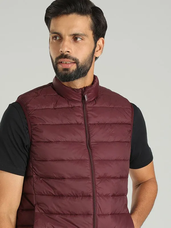 Men Solid Sleeveless Gilet Jacket