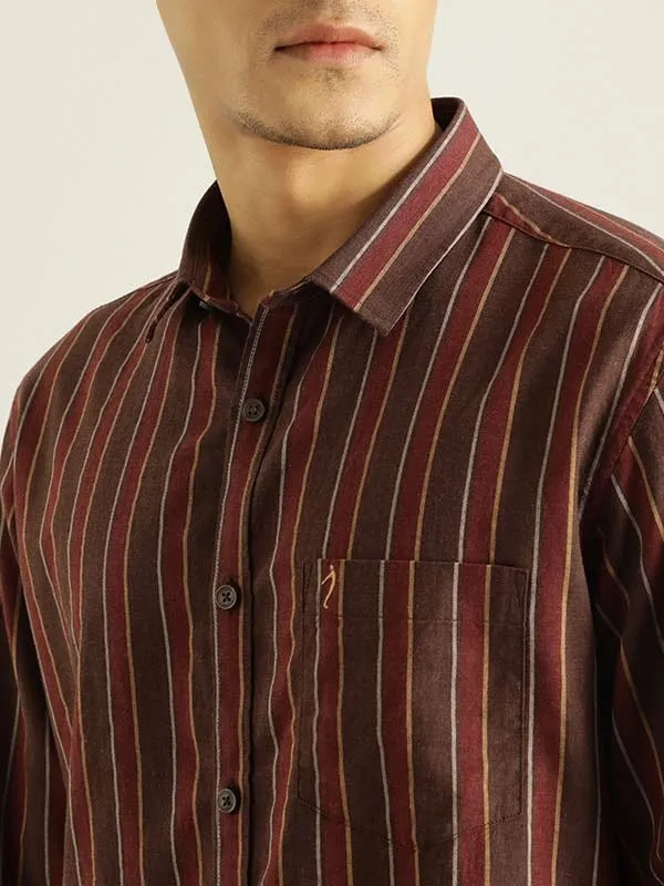 Men Striped Full Sleeve Cotton Shirt