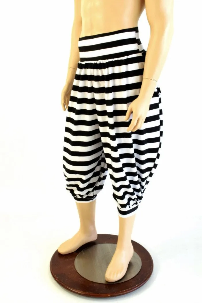 Michael Pants in Black & White Stripe