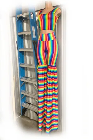 Rainbow Striped 2PC Stilting Costume