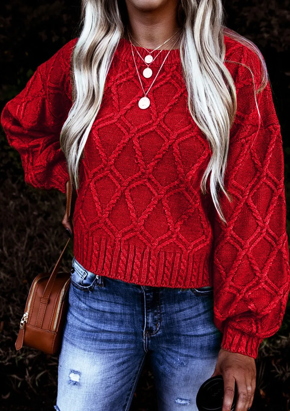 Red Chunky Sweater