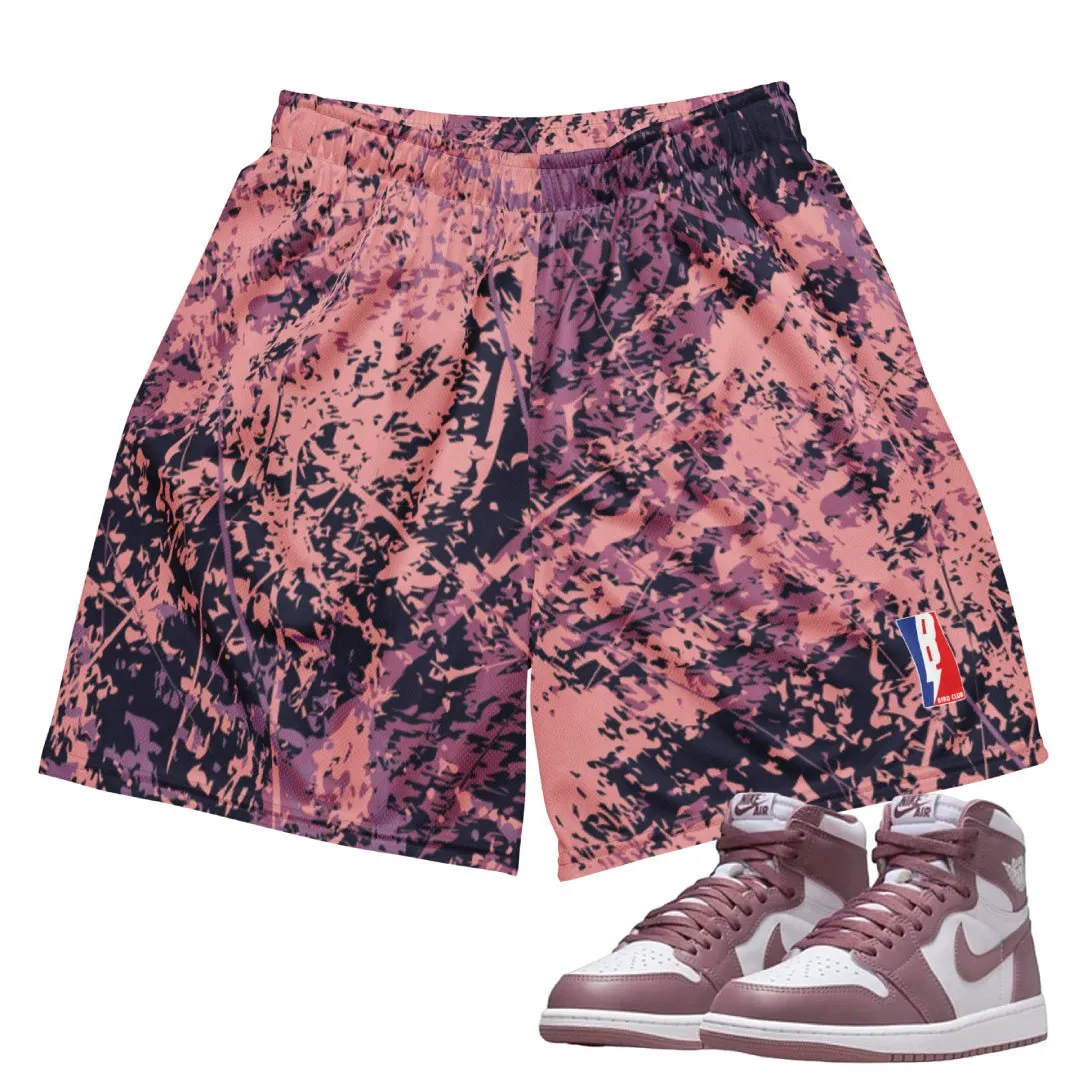 Retro 1 OG "Mauve" Splatter Mesh Basketball Shorts