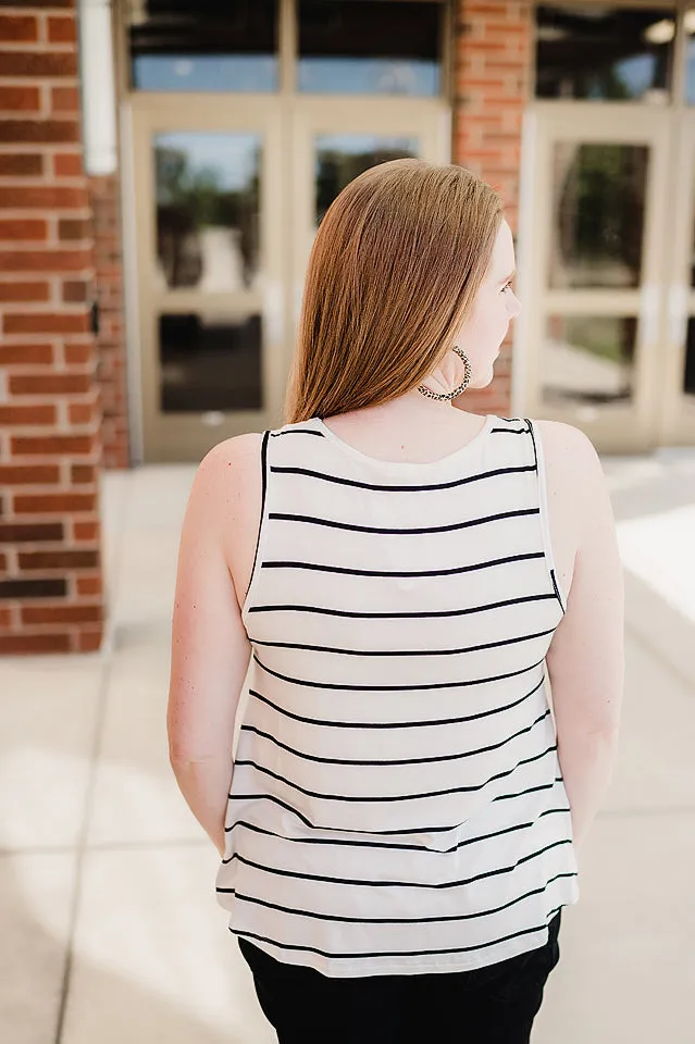 Sleeveless Striped Tank