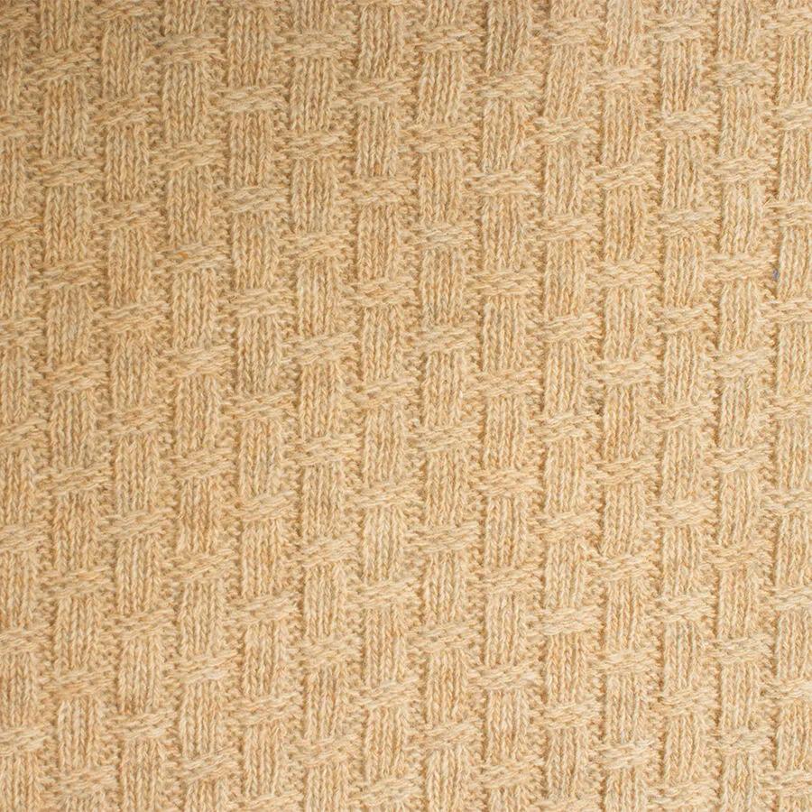 Soft Beige Cable Knit Wool