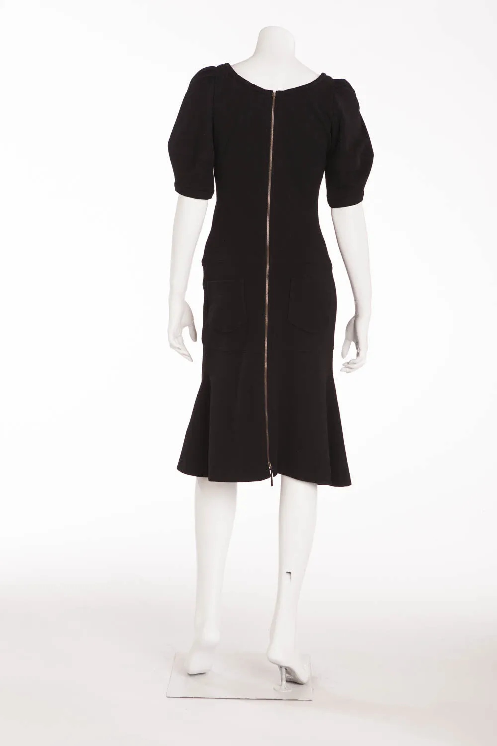 Sonia Rykiel - As Seen on the 2007 Runway Collection - Black Wool Dress - FR 38