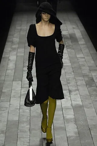 Sonia Rykiel - As Seen on the 2007 Runway Collection - Black Wool Dress - FR 38