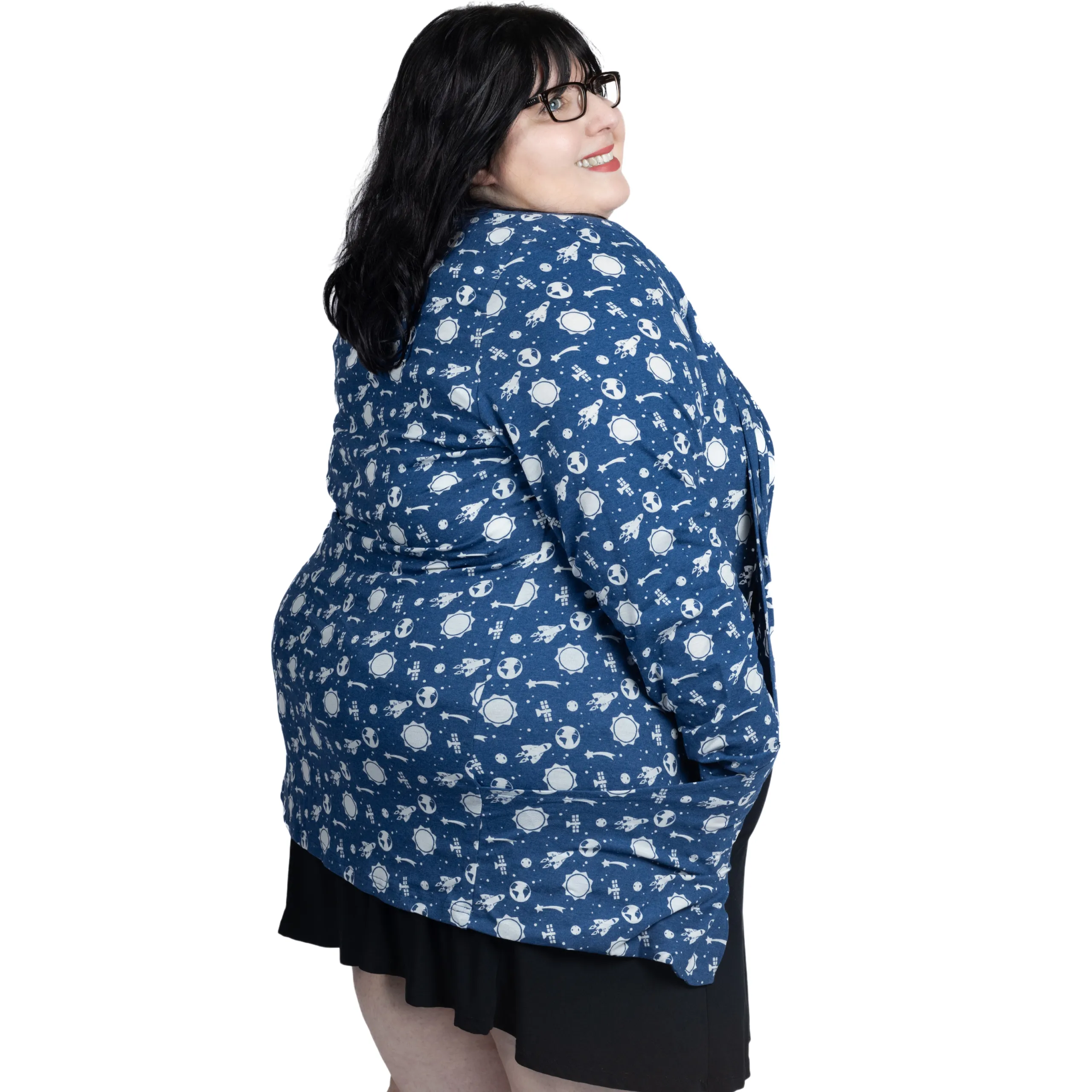 Space Exploration Burnout Cardigan