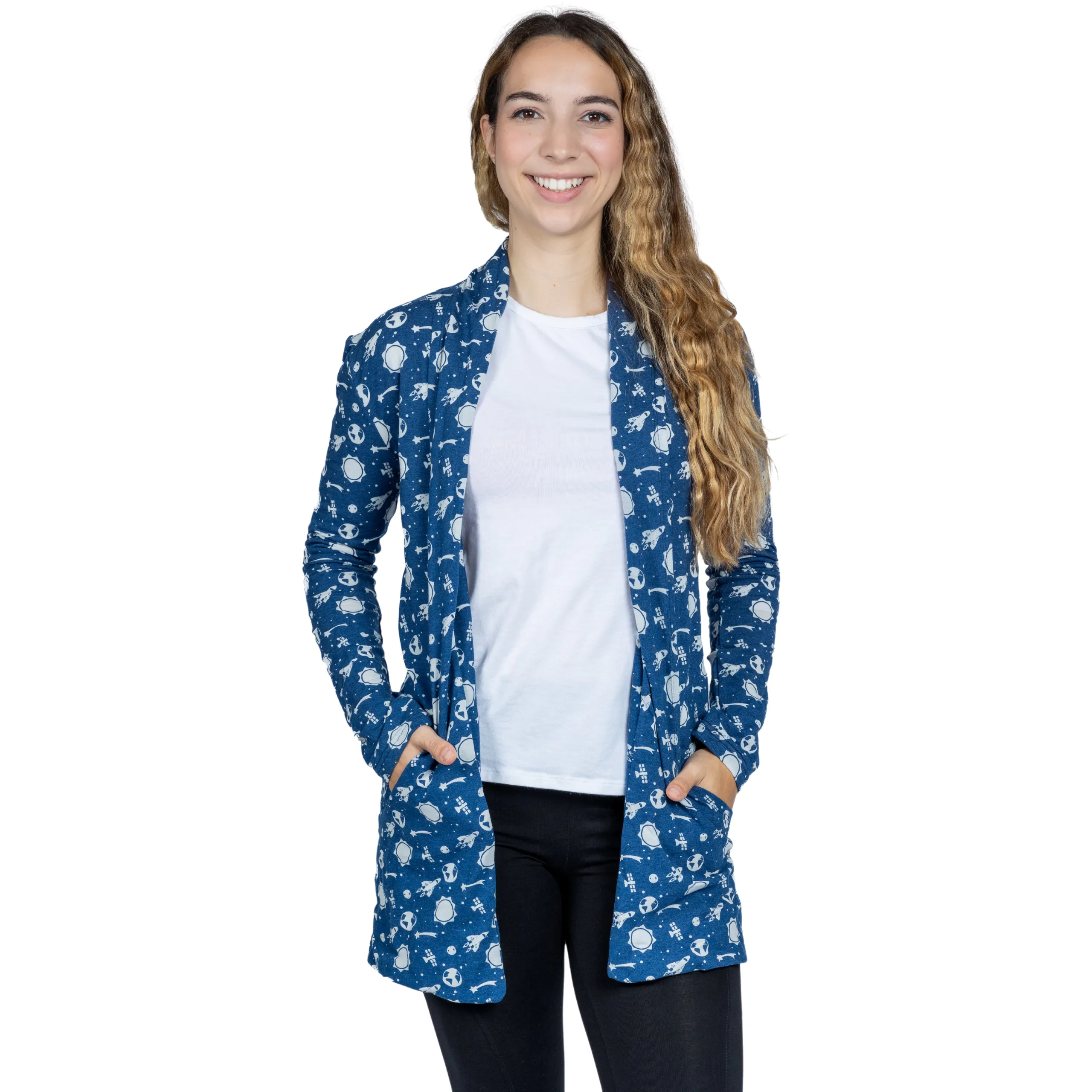 Space Exploration Burnout Cardigan